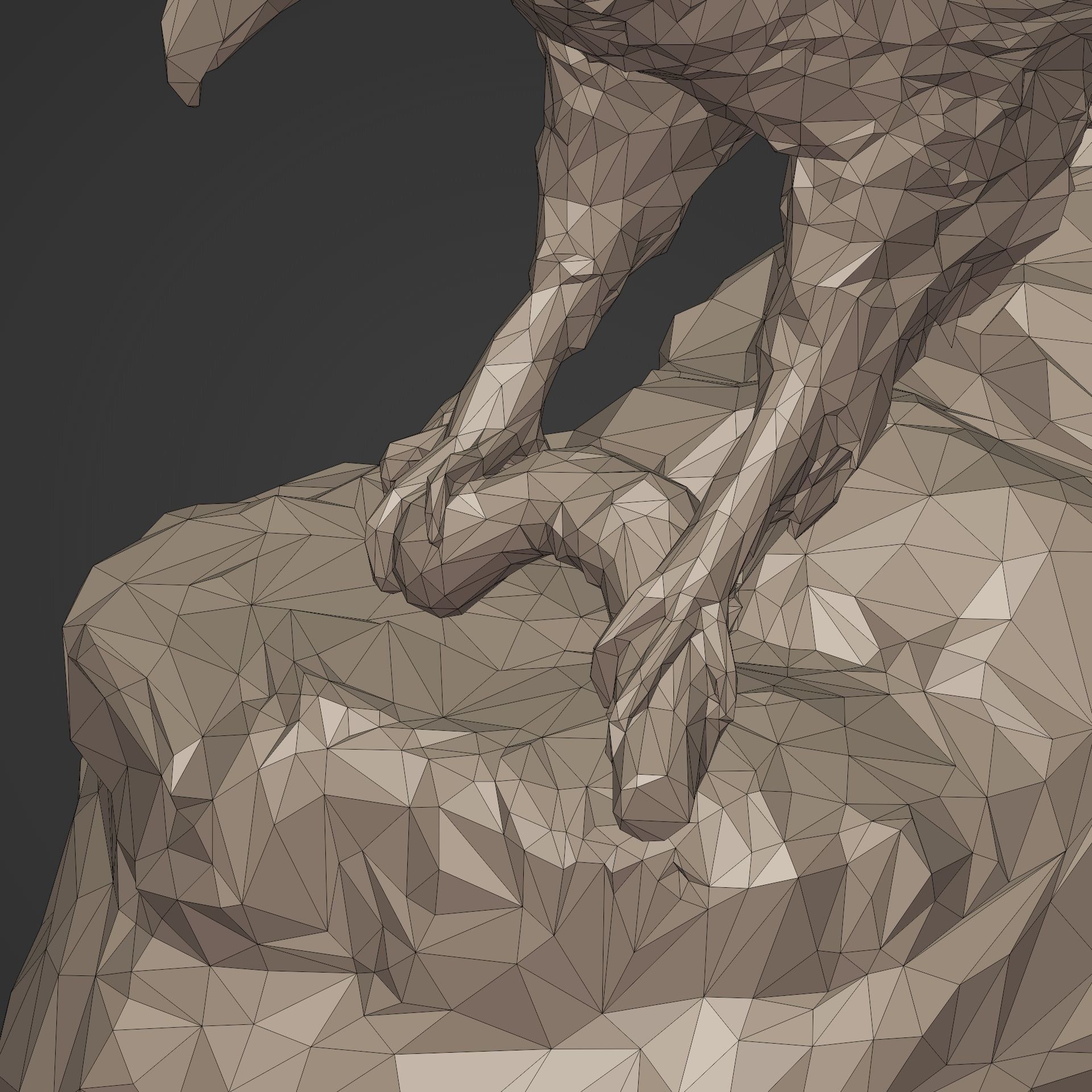 Polygonal Eagle Figurine  3D print model_17