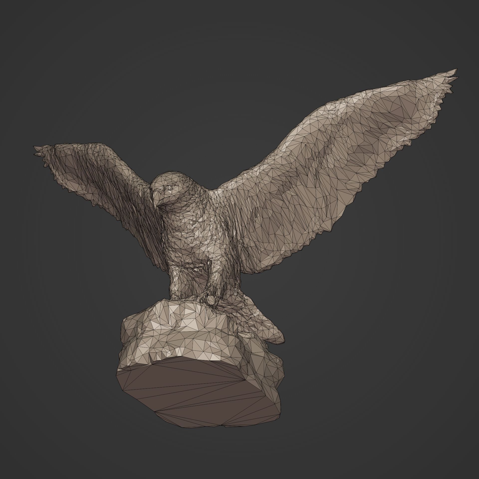 Polygonal Eagle Figurine  3D print model_15