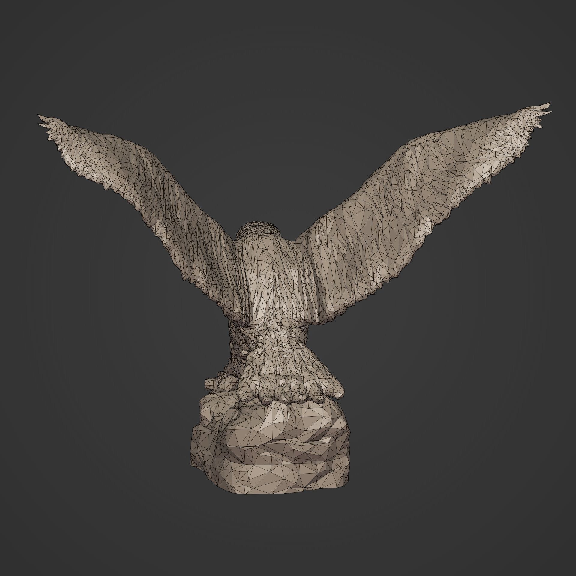 Polygonal Eagle Figurine  3D print model_9