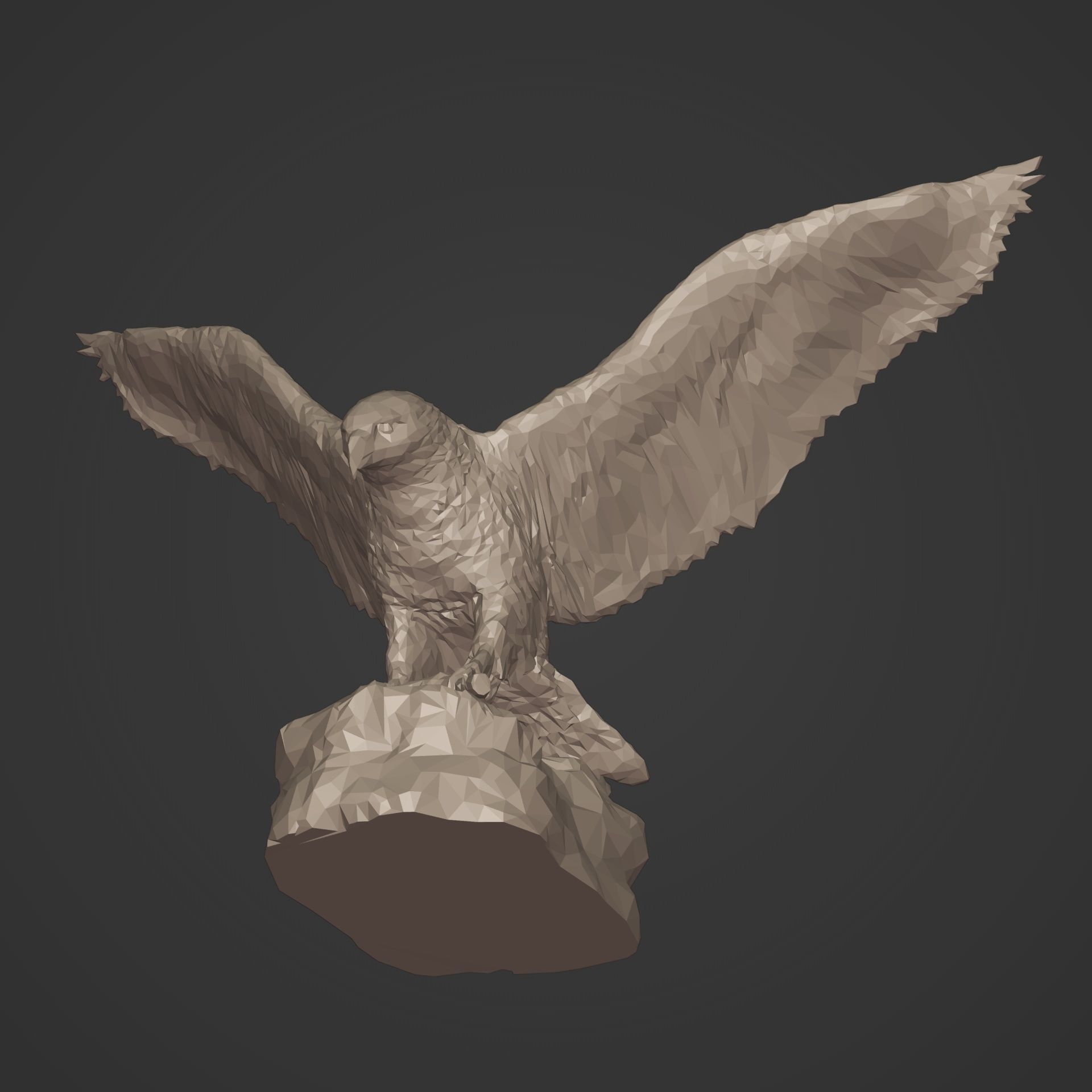 Polygonal Eagle Figurine  3D print model_14