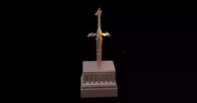 Dragon sword in stone