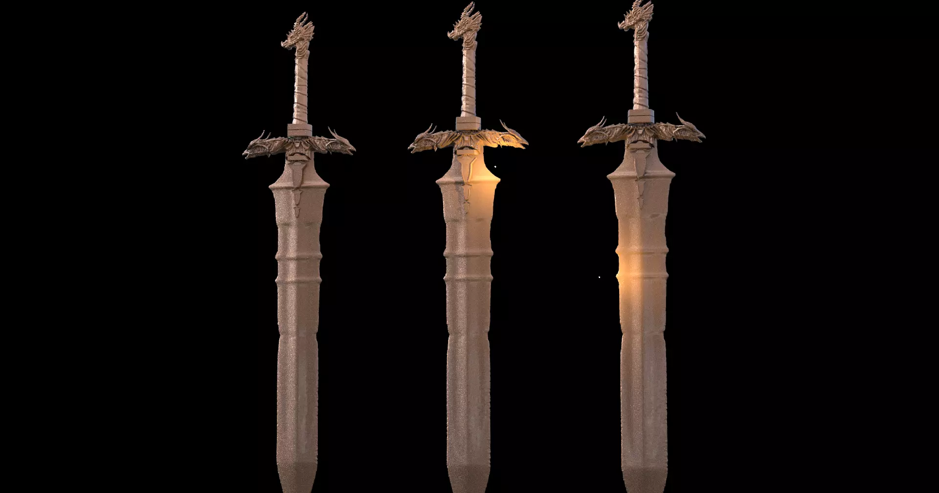 Black Dragon Great sword  3D model_0