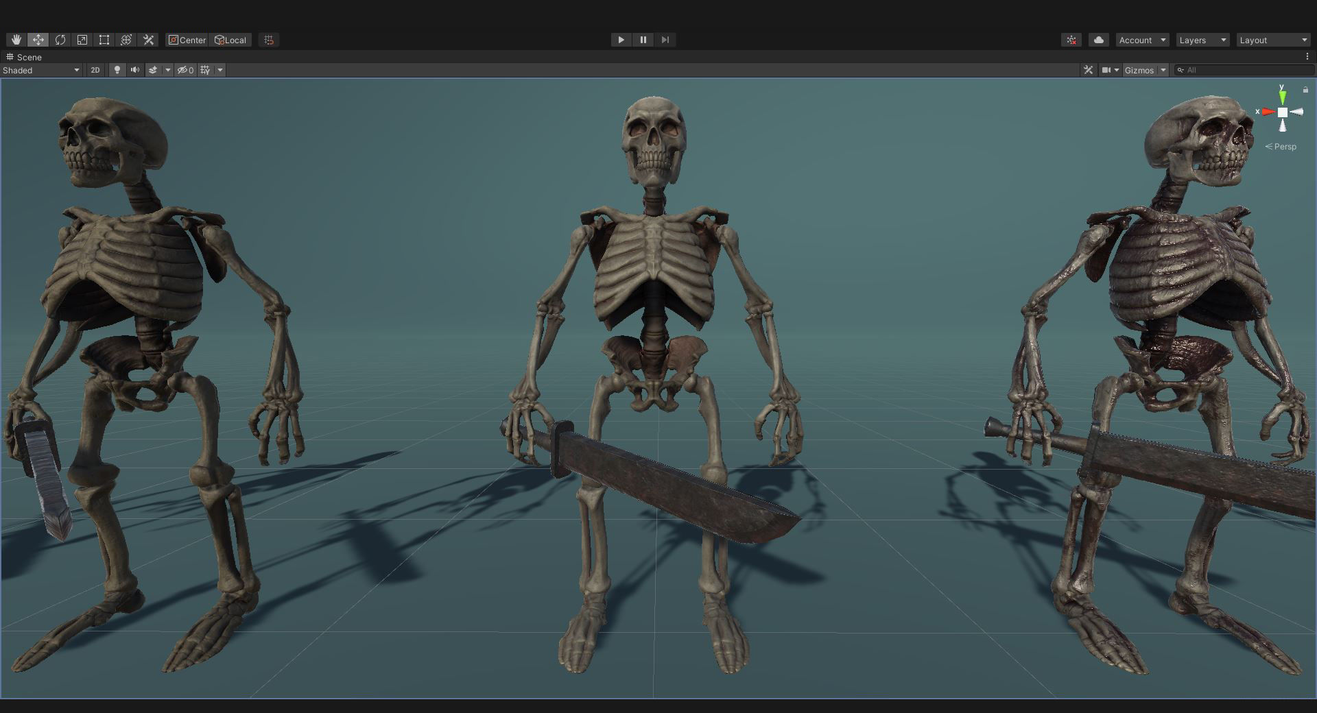 Humanoid Skeletons Undead Warriors - Game Ready - Collection _23