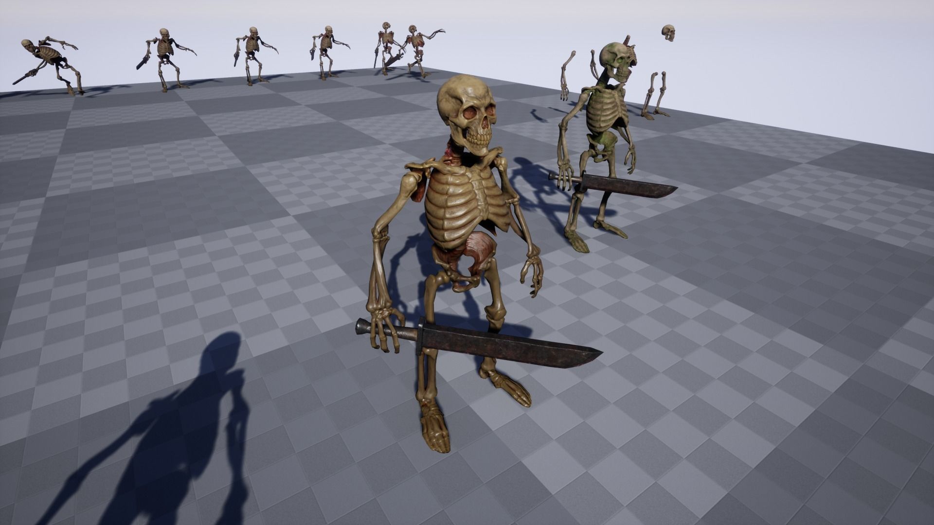Humanoid Skeletons Undead Warriors - Game Ready - Collection _13