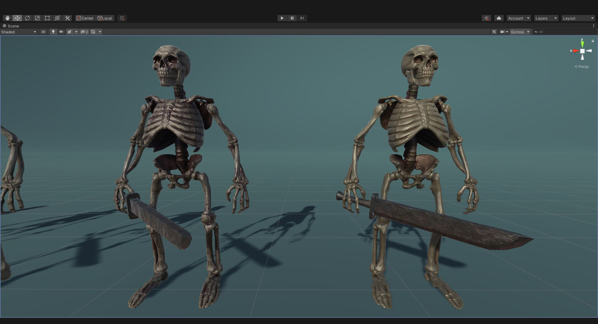 Humanoid Skeletons Undead Warriors - Game Ready - Collection _24