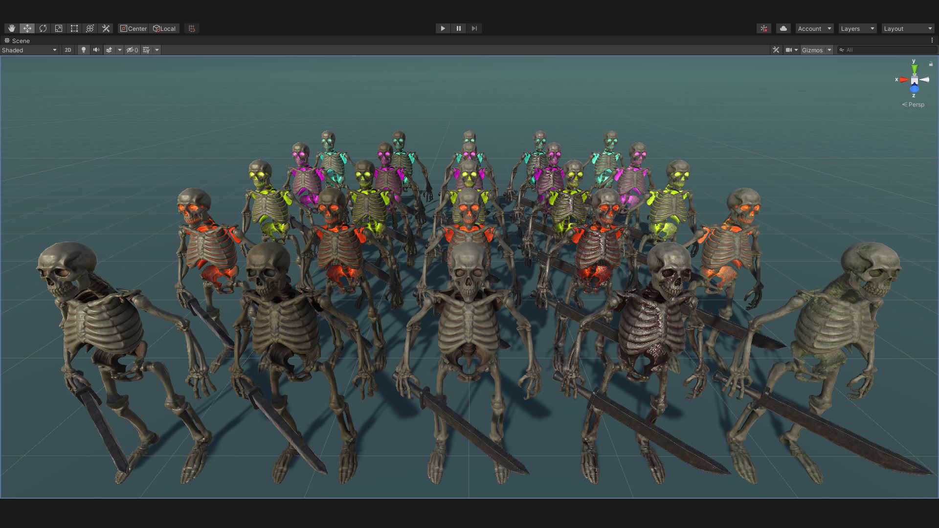 Humanoid Skeletons Undead Warriors - Game Ready - Collection _7