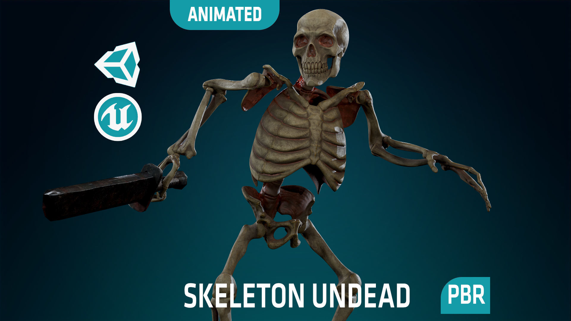 Humanoid Skeletons Undead Warriors - Game Ready - Collection _33