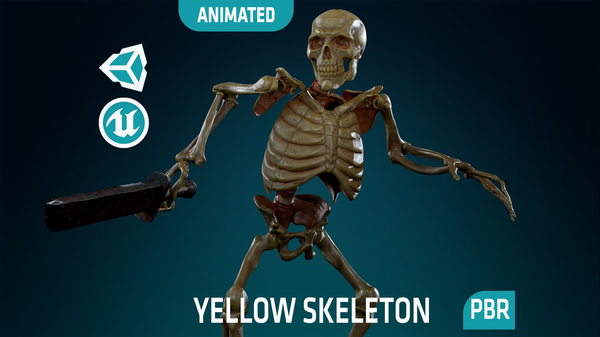Humanoid Skeletons Undead Warriors - Game Ready - Collection _35