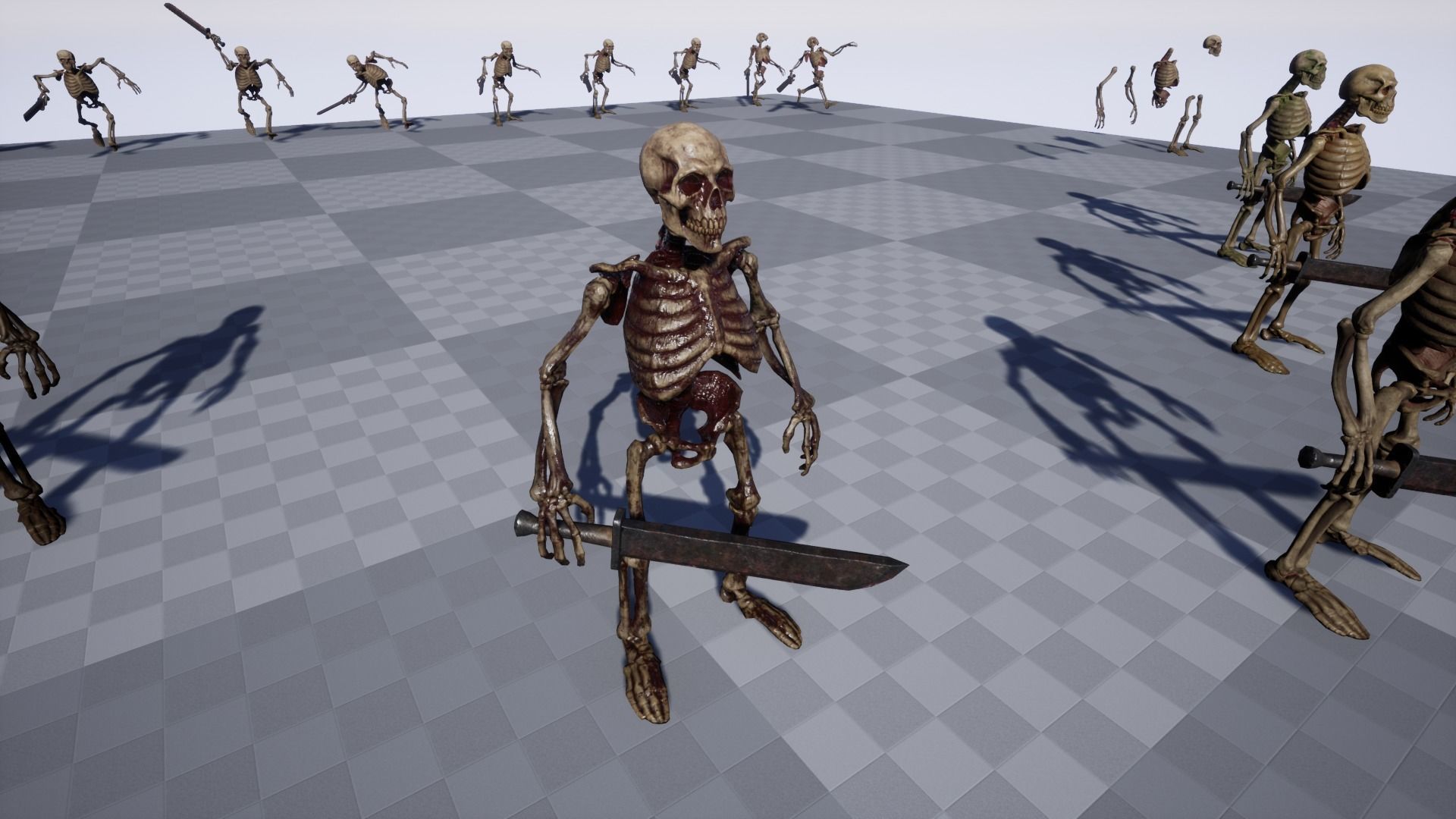 Humanoid Skeletons Undead Warriors - Game Ready - Collection _11