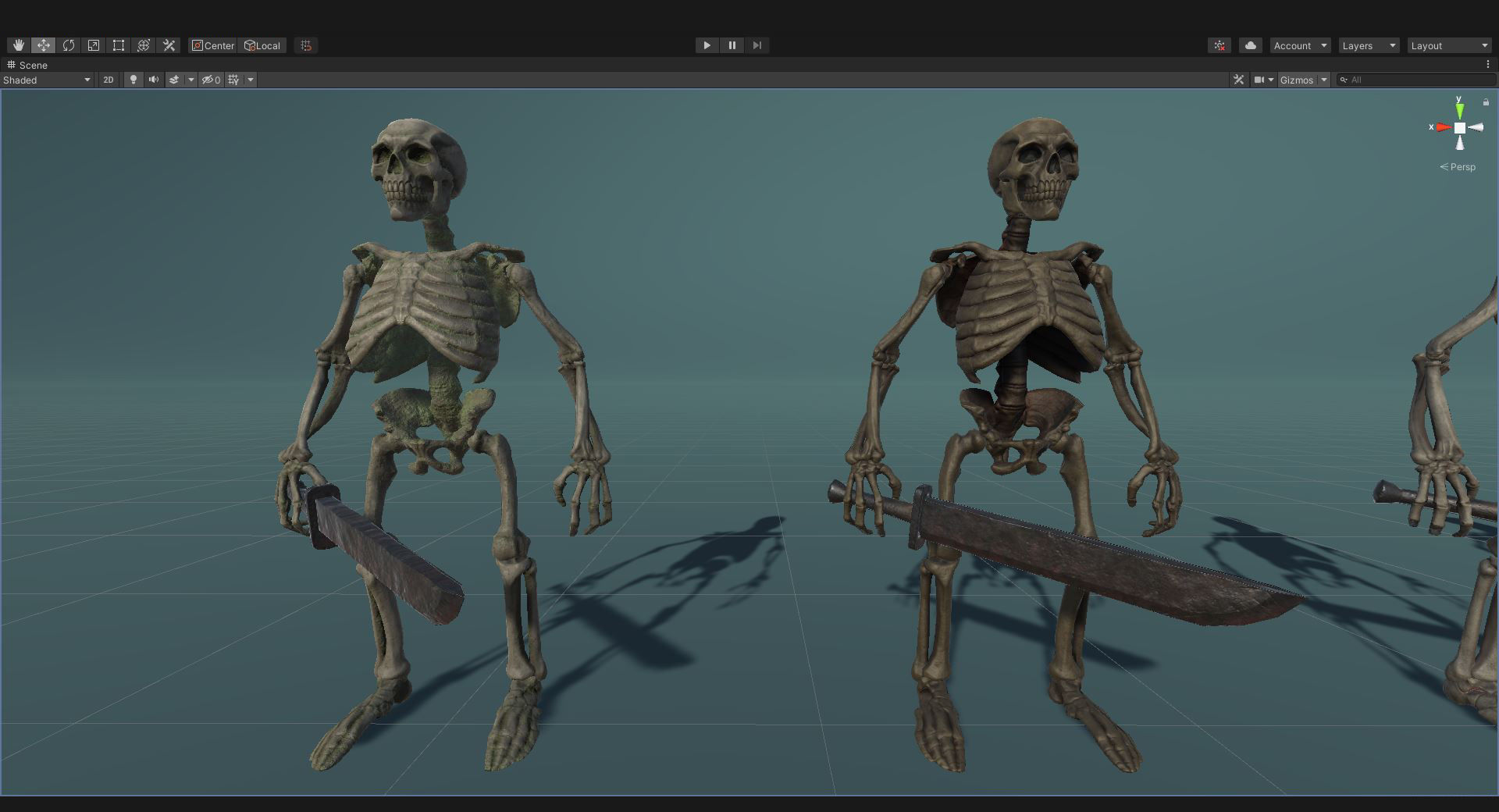 Humanoid Skeletons Undead Warriors - Game Ready - Collection _22