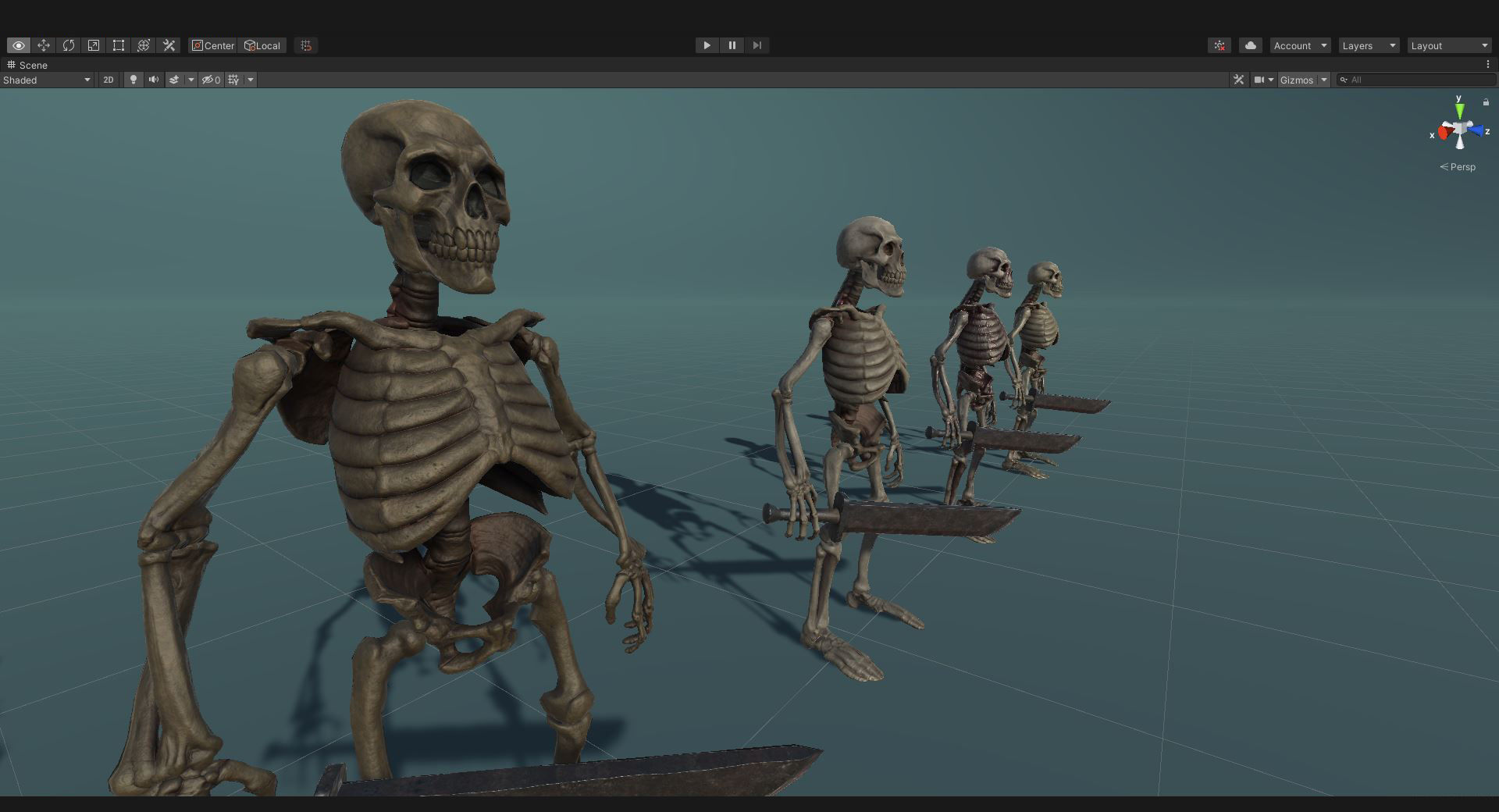 Humanoid Skeletons Undead Warriors - Game Ready - Collection _18