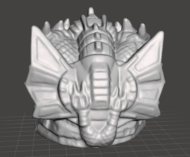 MECHA KING GHIDORAH 1992 PVC VINTAGE FIGURE CHIBI SUPER DEFORMED 3D print model_1