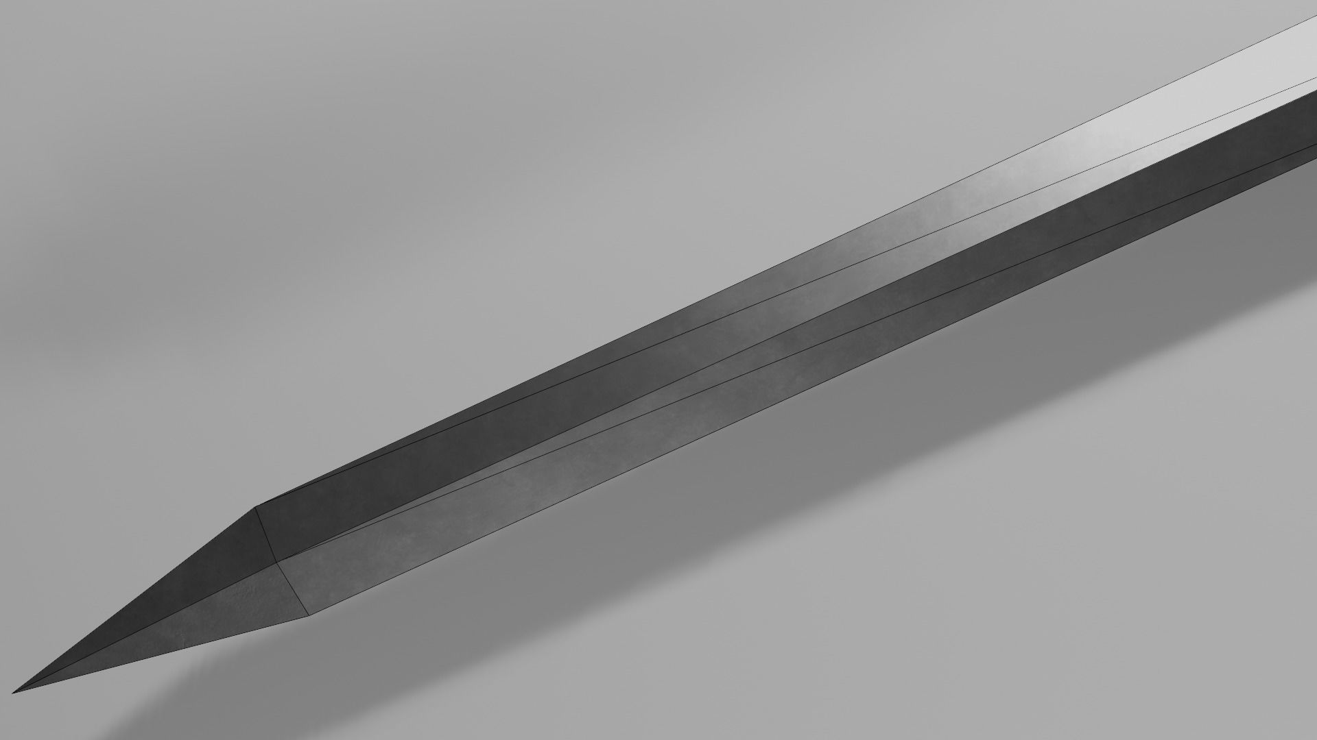 Gladius sword with Flamberge handle Low-poly 3D model_10