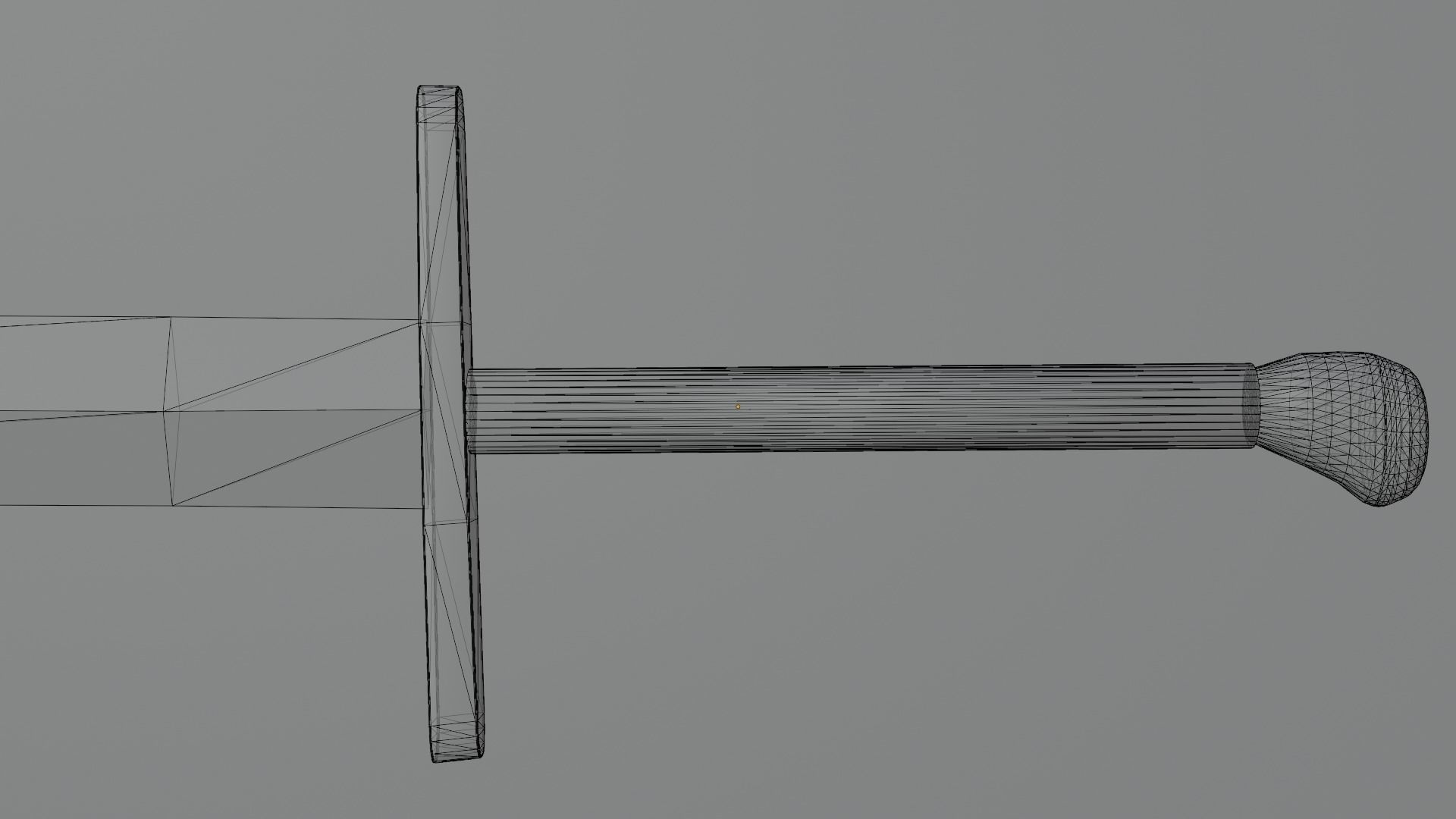 Spatha sword with Grossmesser handle Low-poly 3D model_13