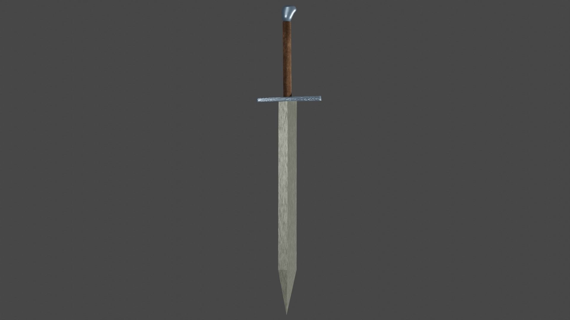 Spatha sword with Grossmesser handle Low-poly 3D model_7