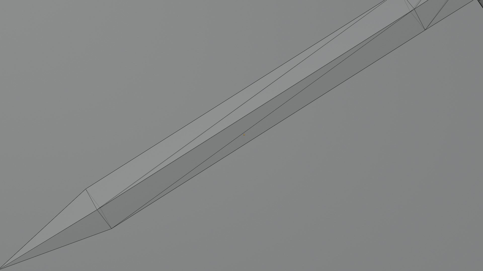 Spatha sword with Grossmesser handle Low-poly 3D model_11