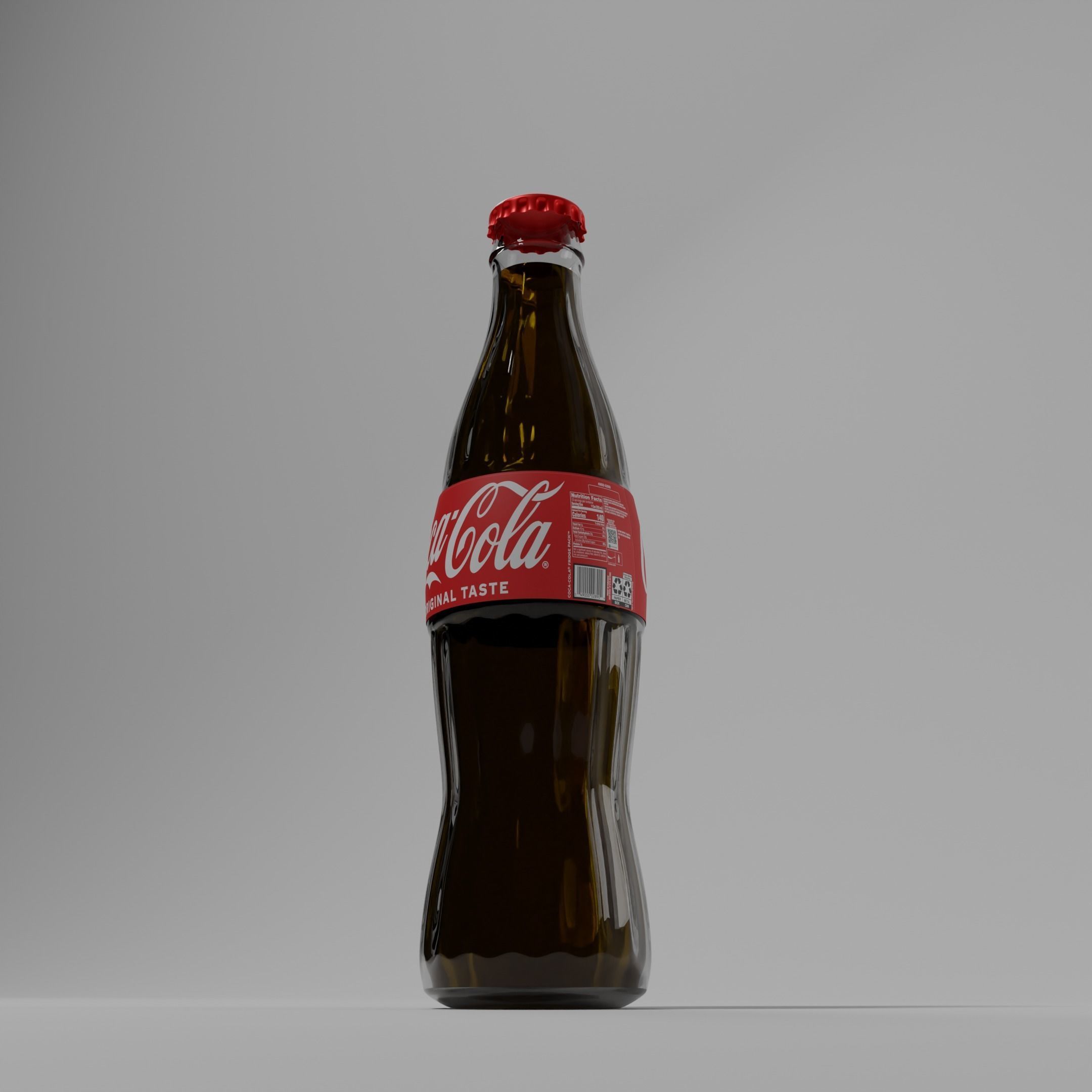 Coca Cola Glass Bottle 3D Model Free 3D model_3