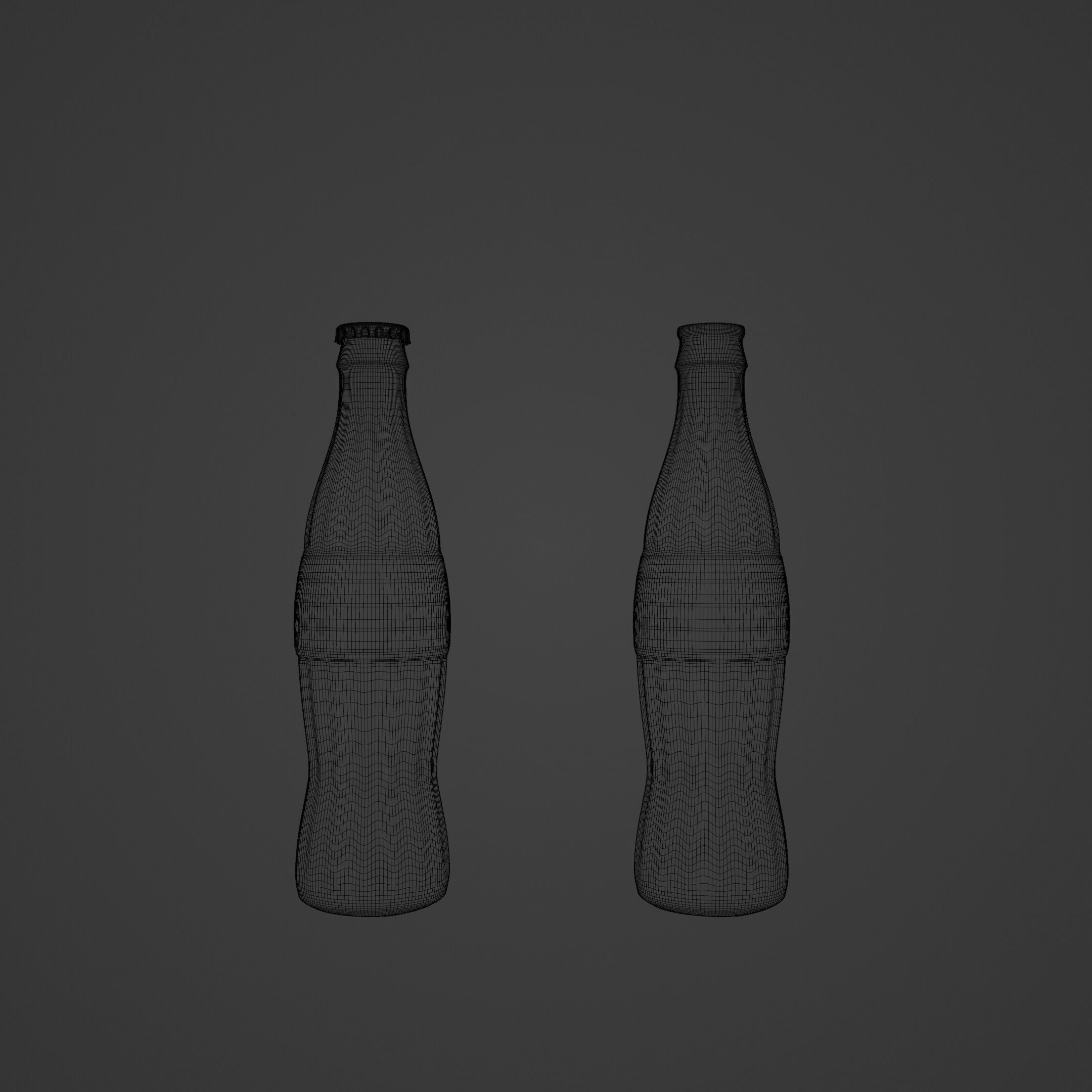 Coca Cola Glass Bottle 3D Model Free 3D model_9