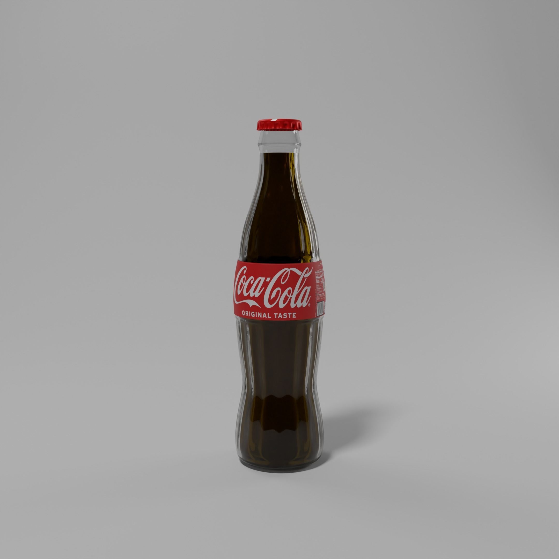 Coca Cola Glass Bottle 3D Model Free 3D model_1