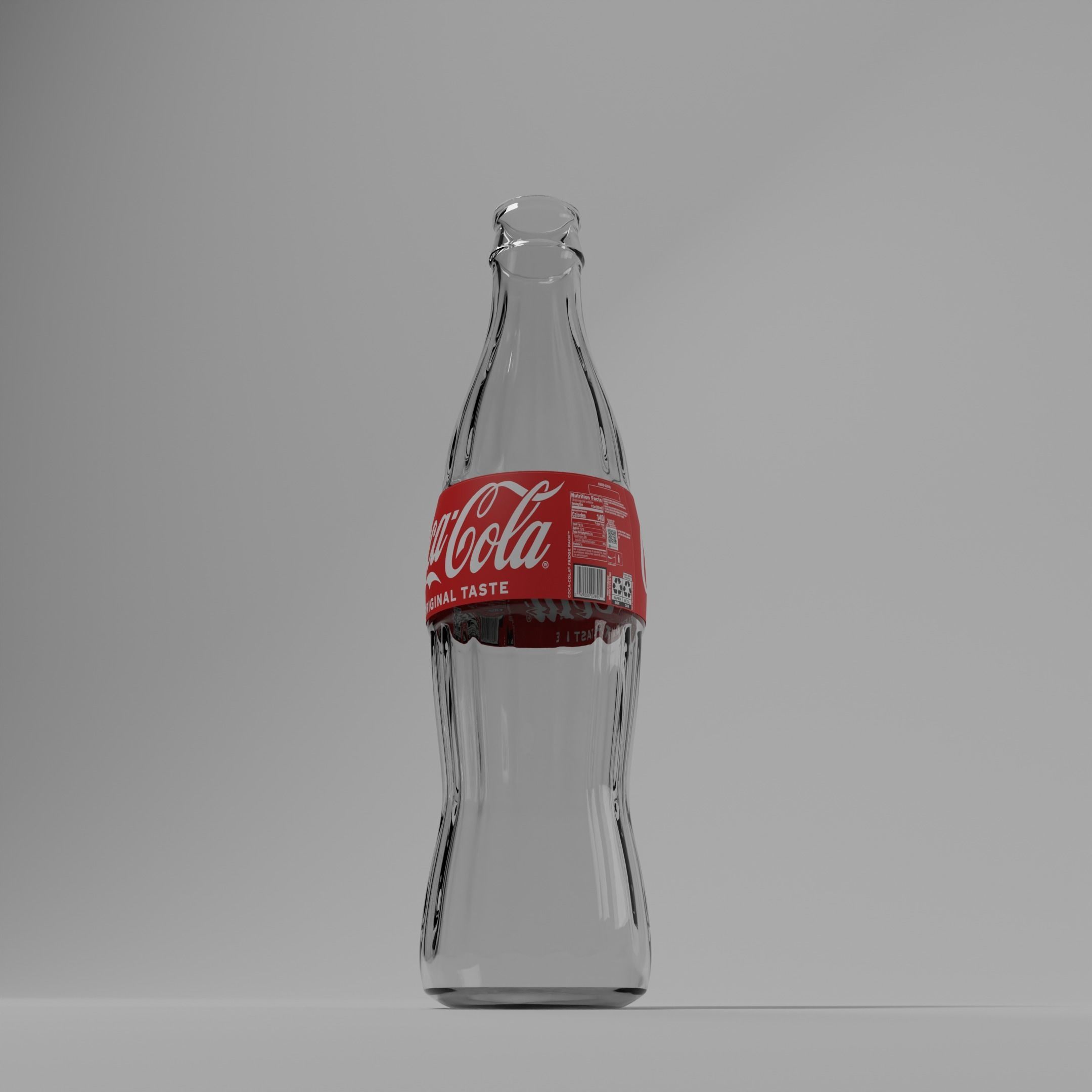 Coca Cola Glass Bottle 3D Model Free 3D model_4