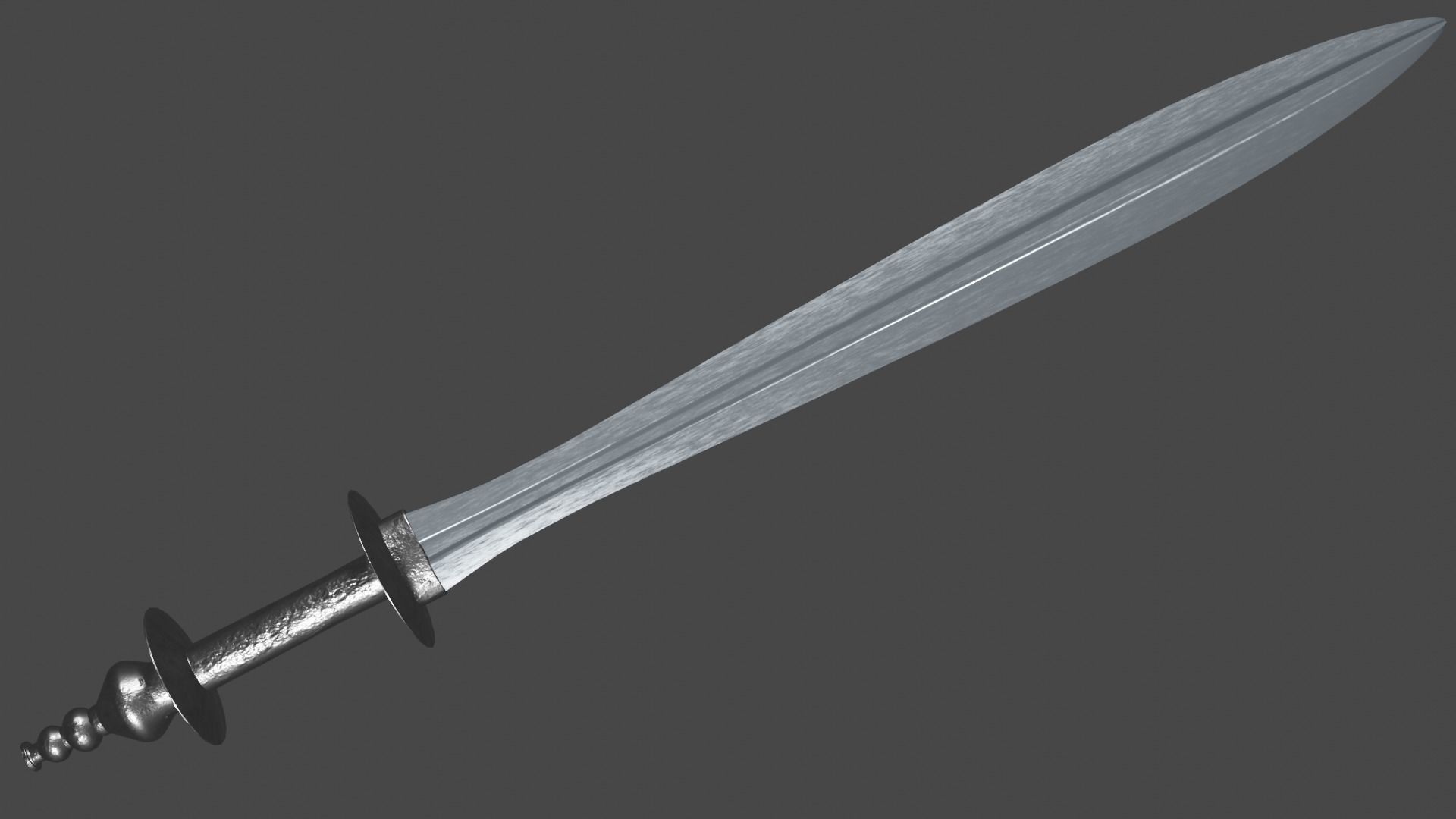 Xyphos sword with Khora handle Low-poly 3D model_2