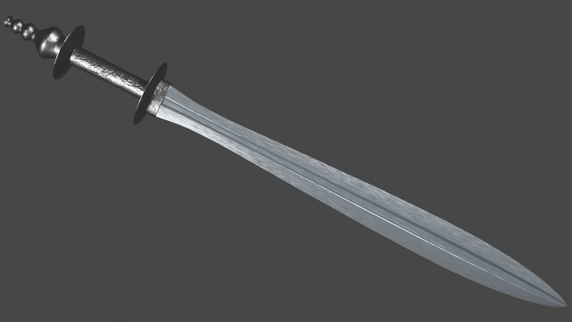 Xyphos sword with Khora handle Low-poly 3D model_1