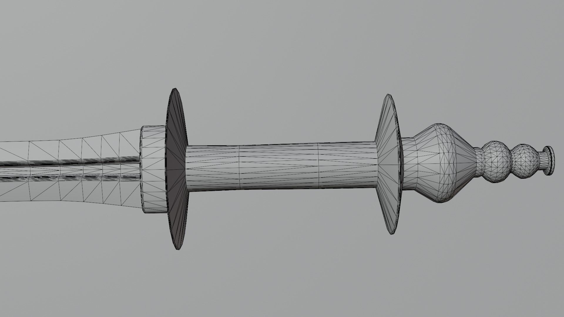 Xyphos sword with Khora handle Low-poly 3D model_13