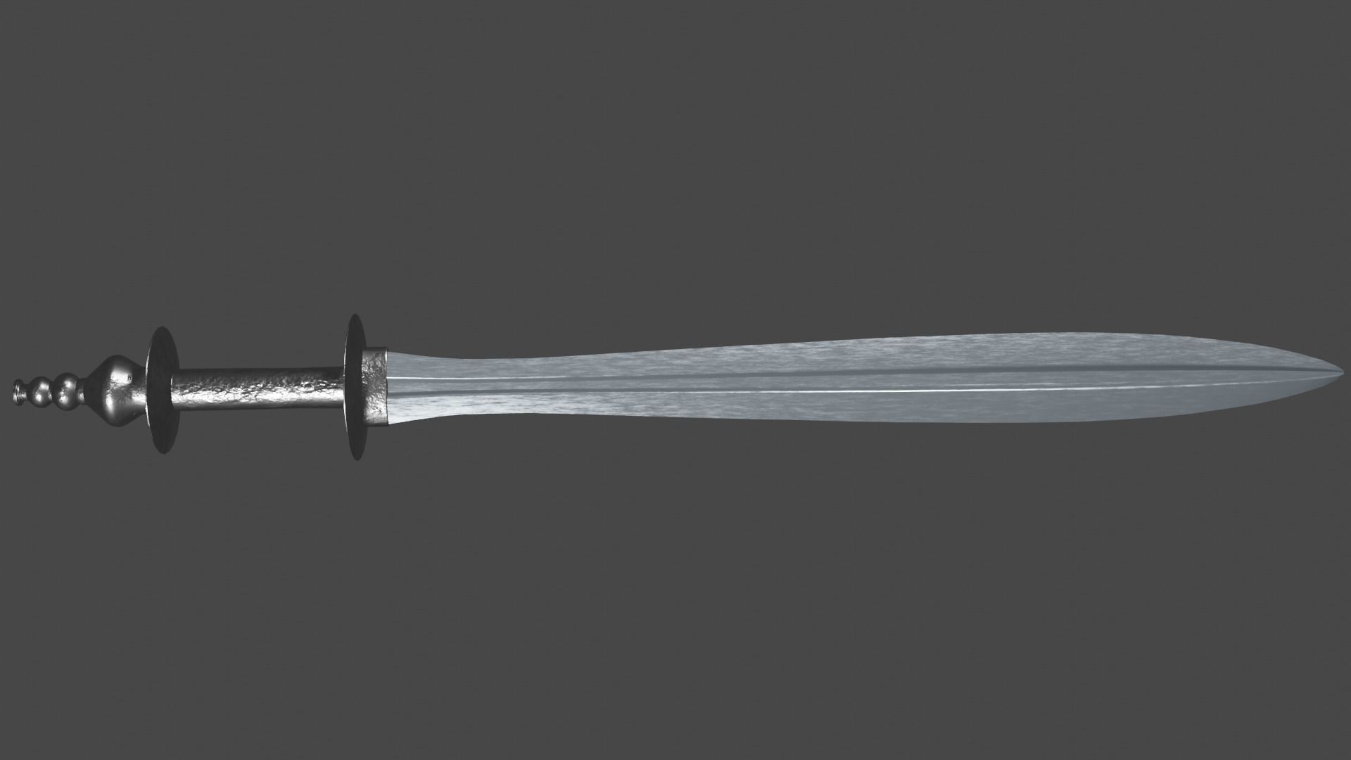 Xyphos sword with Khora handle Low-poly 3D model_5