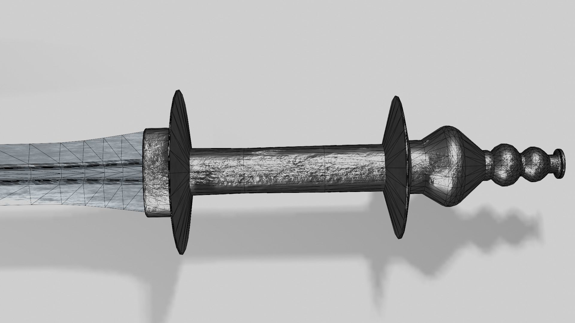 Xyphos sword with Khora handle Low-poly 3D model_12