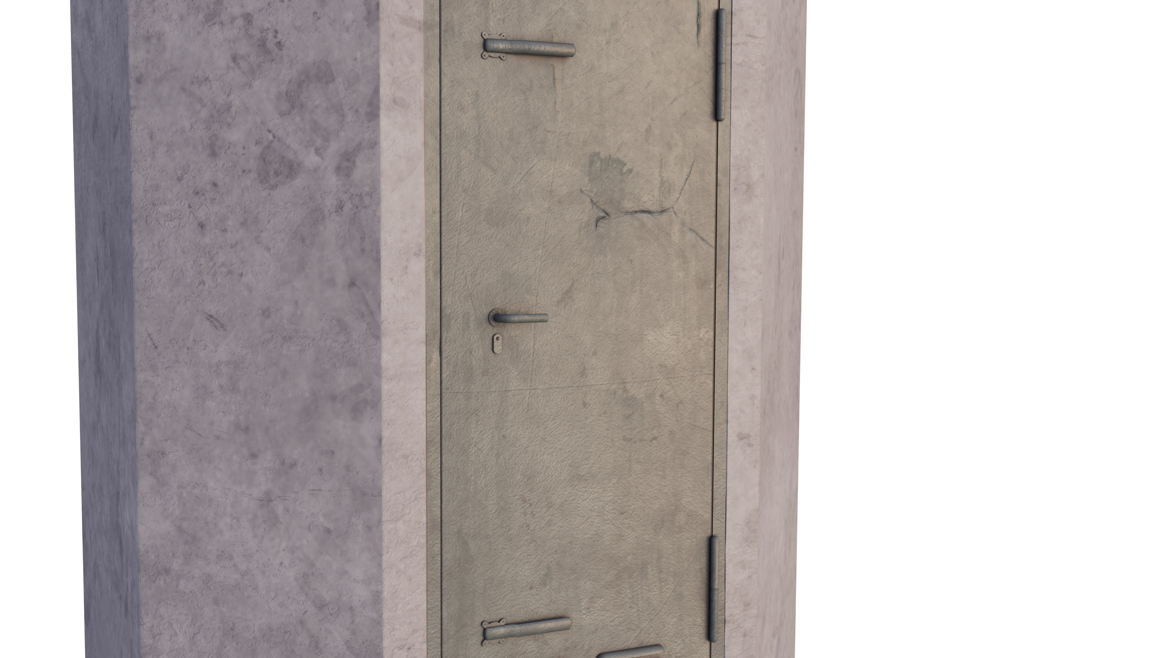 German octagonal railway distribution house Schalthaus Achteck Low-poly 3D model_6