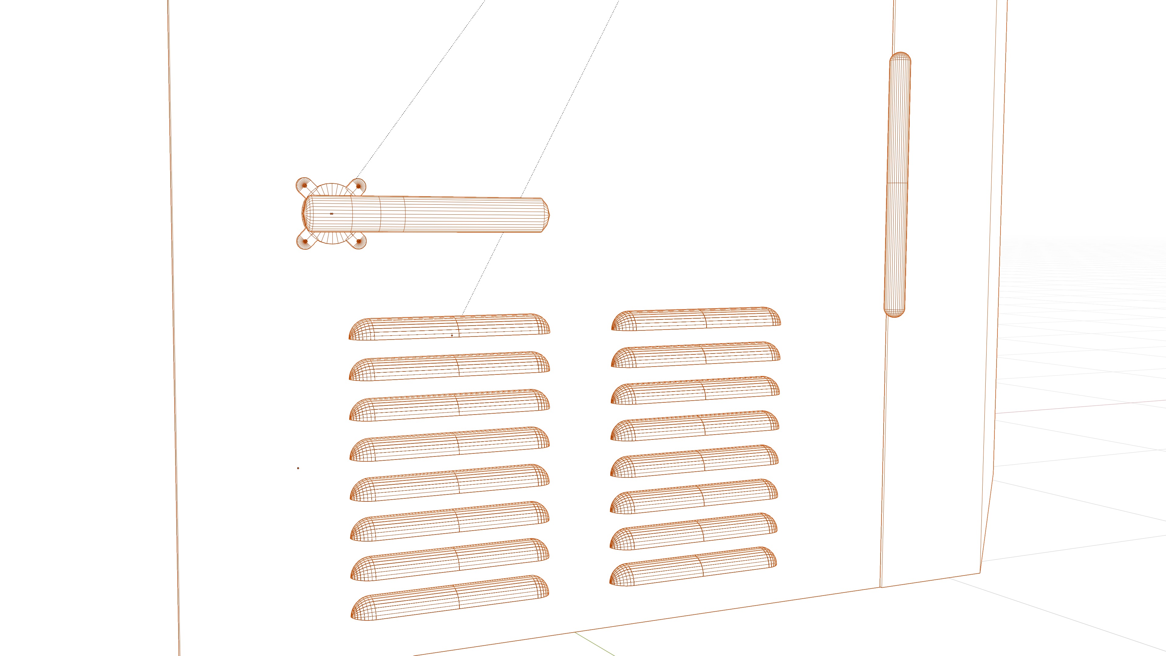 German octagonal railway distribution house Schalthaus Achteck Low-poly 3D model_17