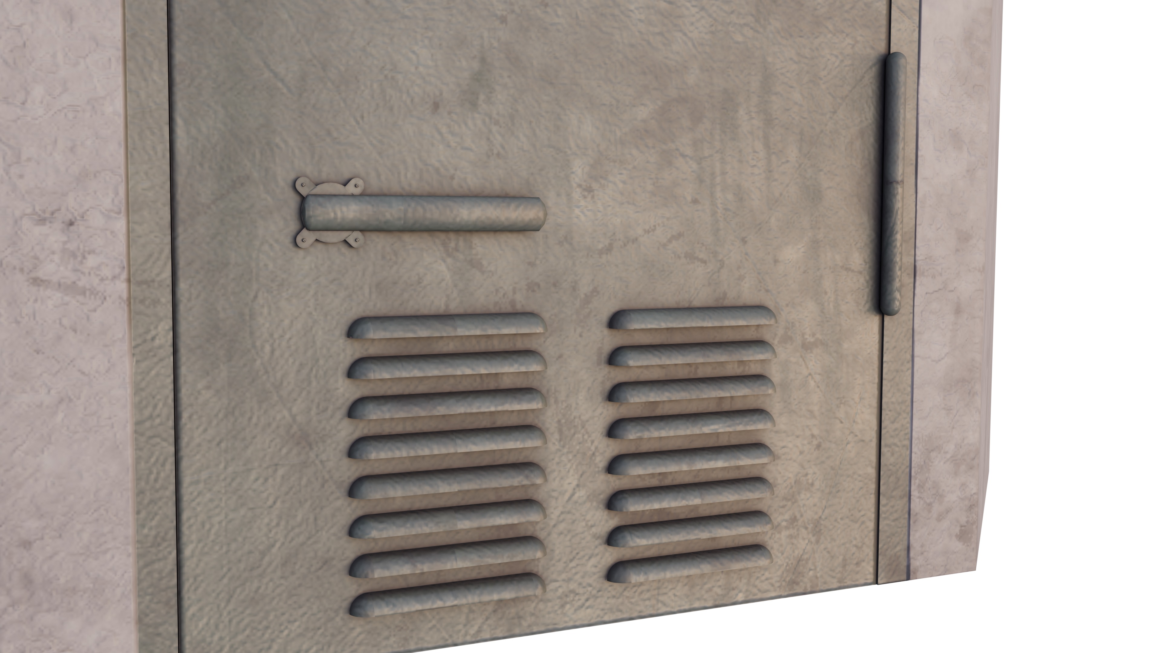 German octagonal railway distribution house Schalthaus Achteck Low-poly 3D model_8