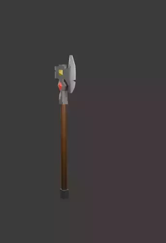 low poly axe