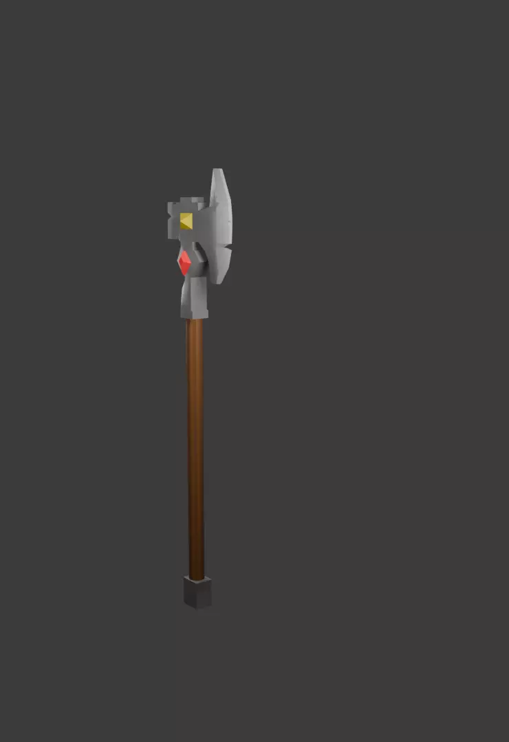 low poly axe Free low-poly 3D model