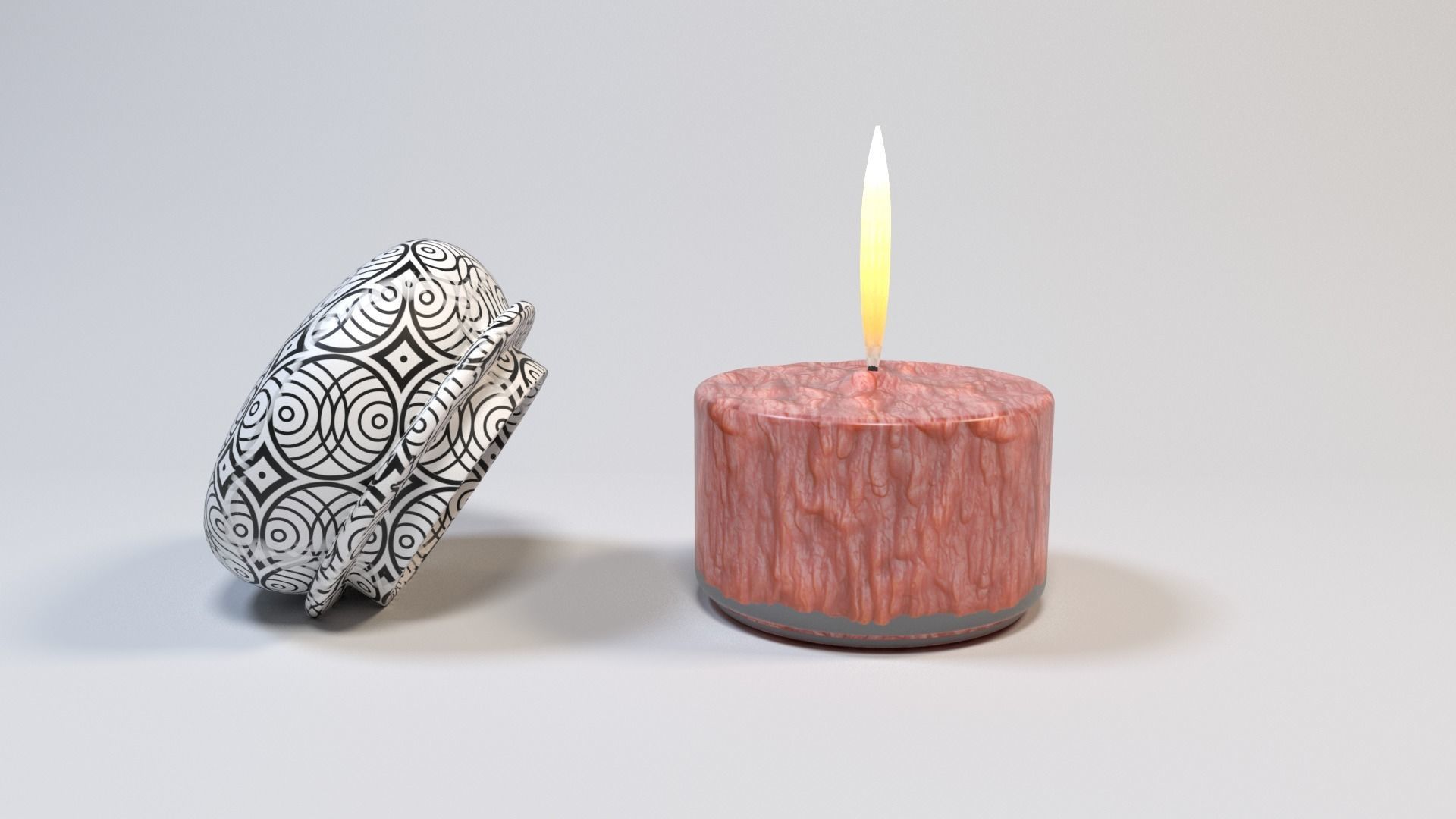 candel low poly 3d model  Low-poly 3D model_4