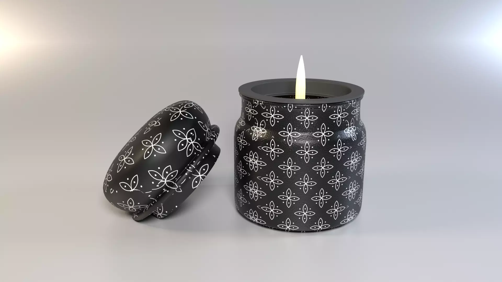 candel low poly 3d model  Low-poly 3D model_0