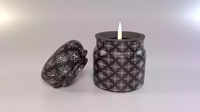 candel low poly 3d model 