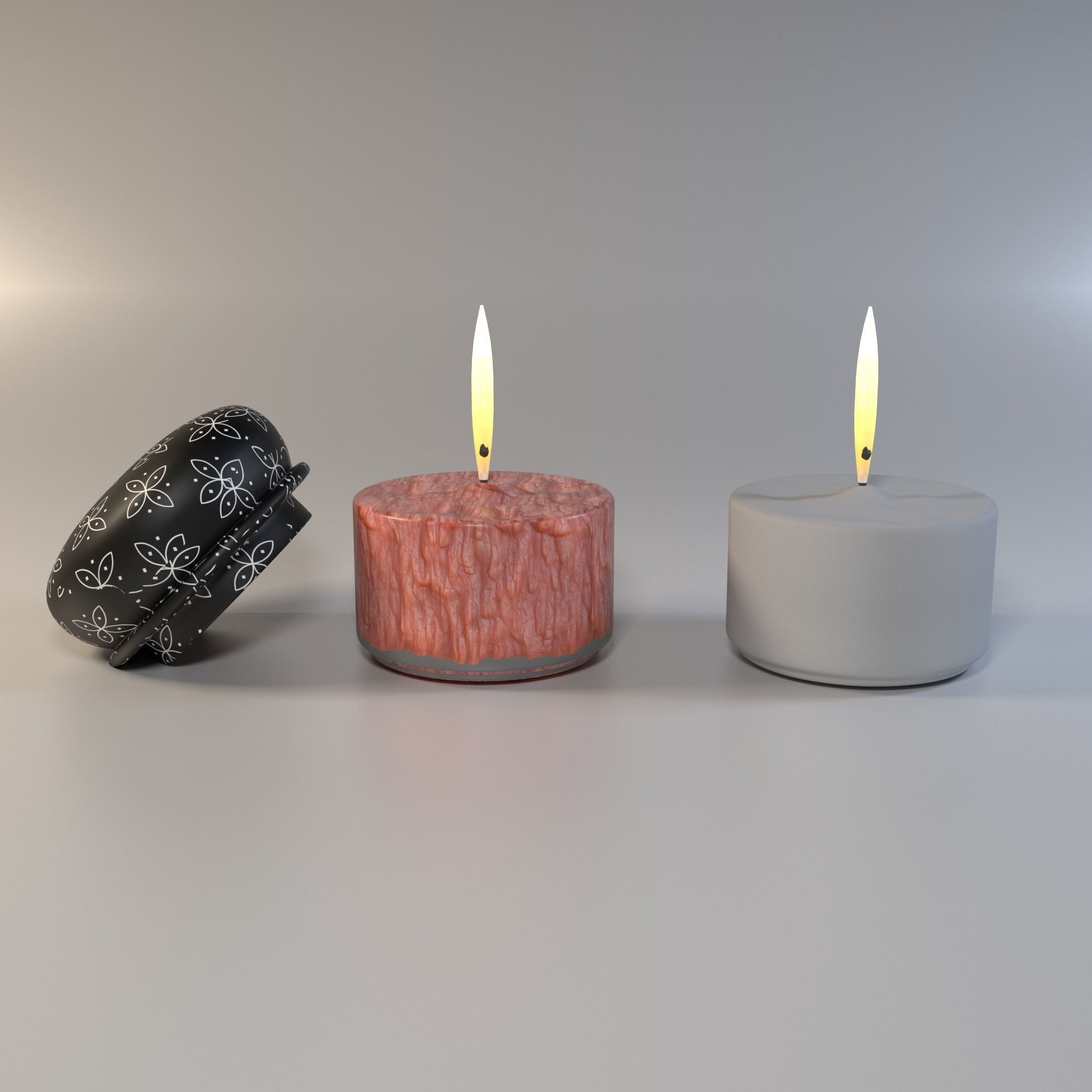 candel low poly 3d model  Low-poly 3D model_1