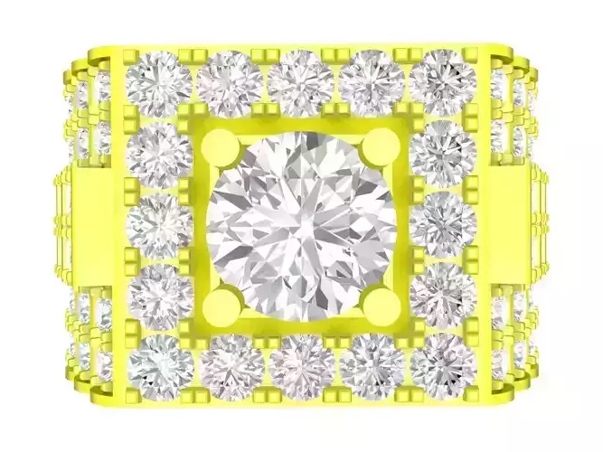 A7381 Korean Style Traditional Diamond Men Ring