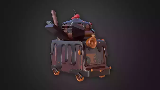 Asset - Cartoons - Food Car -  Car Chocolate 3D model