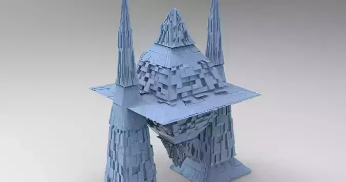 Egypt colossal lava Sci fi Maze pyramid Structure 