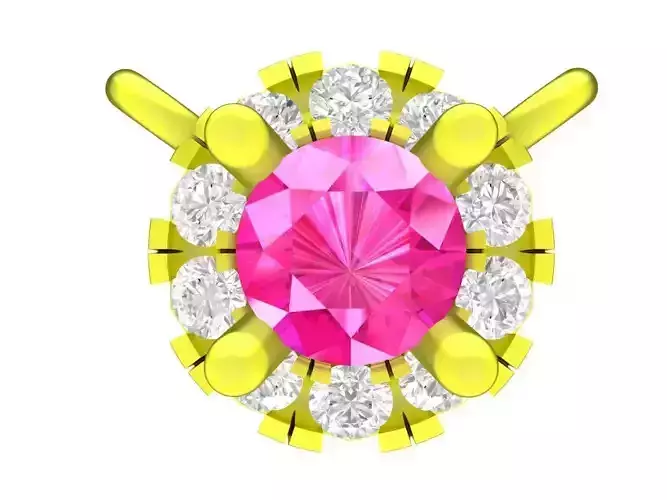 A7390 Halo Diamond Pendant