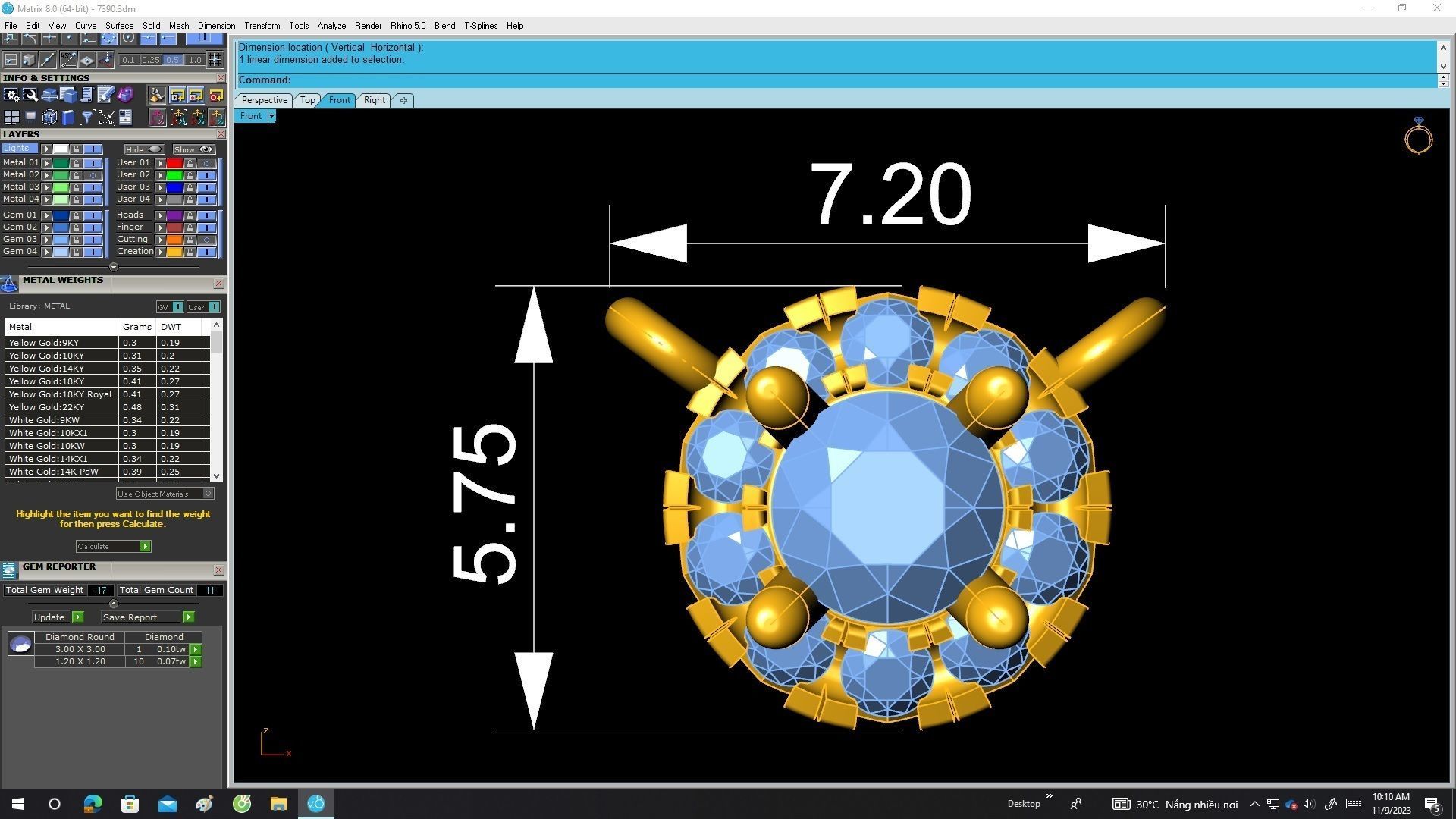 A7390 Halo Diamond Pendant 3D print model_6