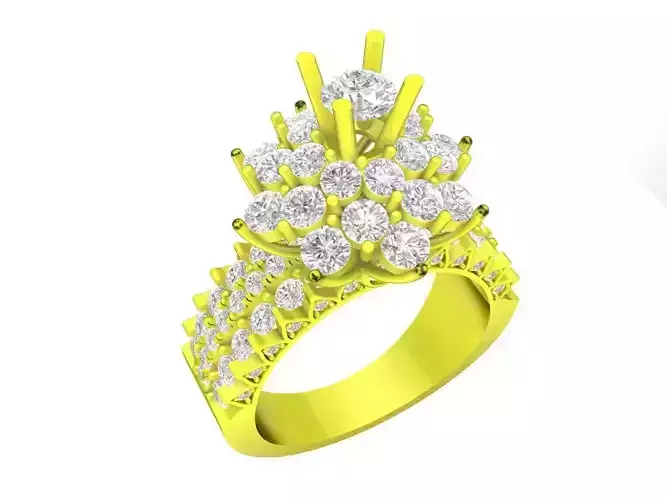 A7391 Hongkong Style Diamond Women Fashion Ring