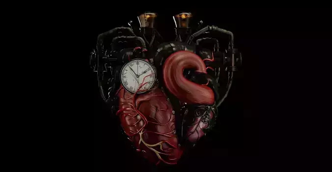 steampunk heart 3D model