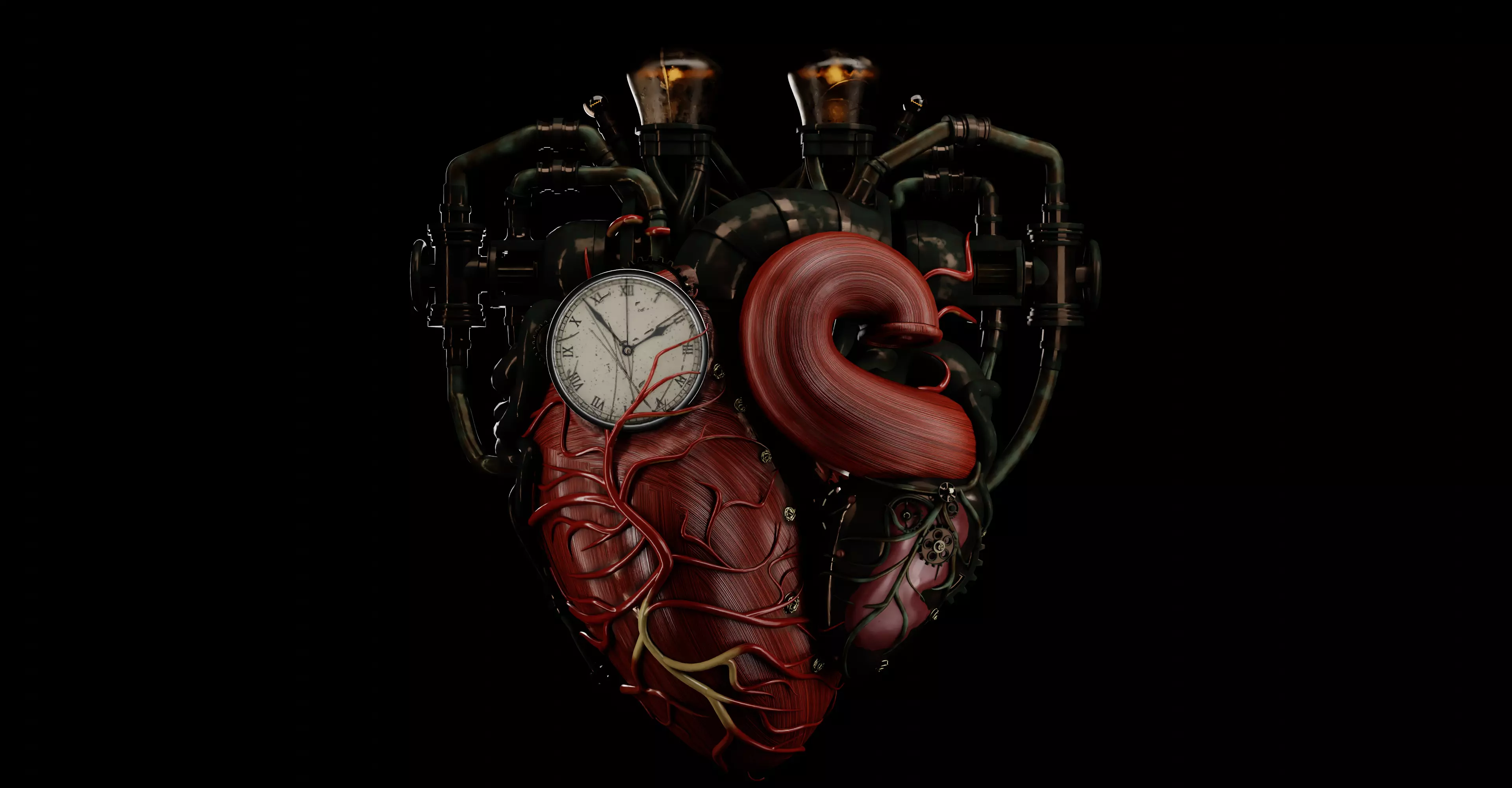 steampunk heart 3D model_0