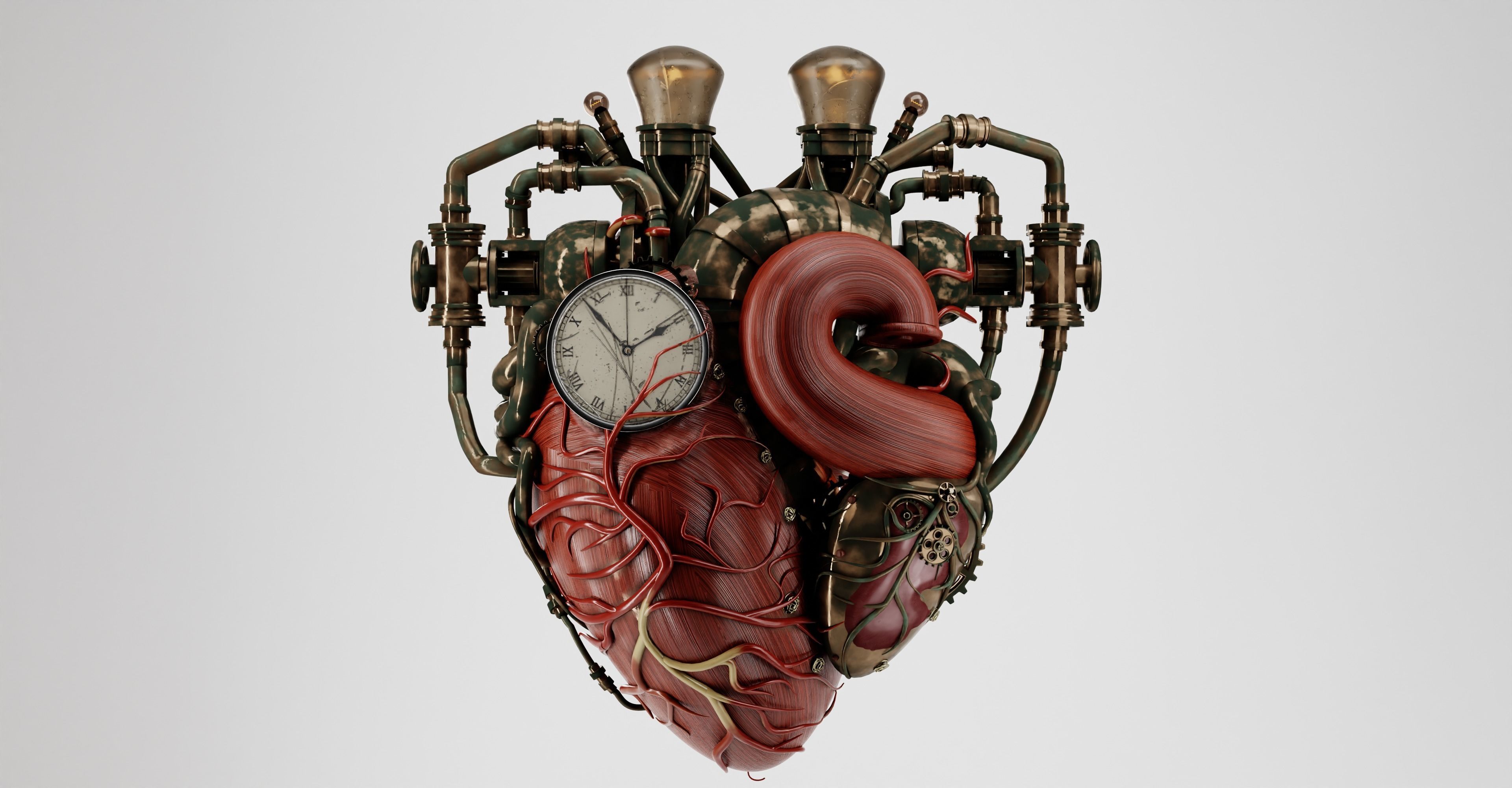 steampunk heart 3D model_1