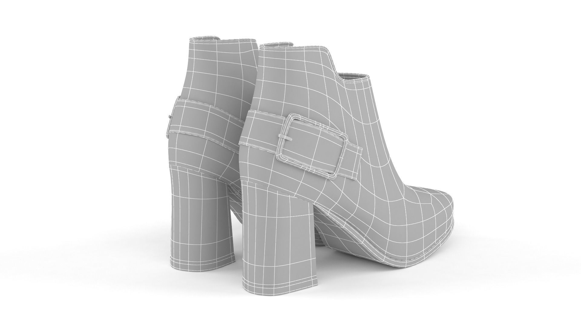 Women Shoes 3D model_9