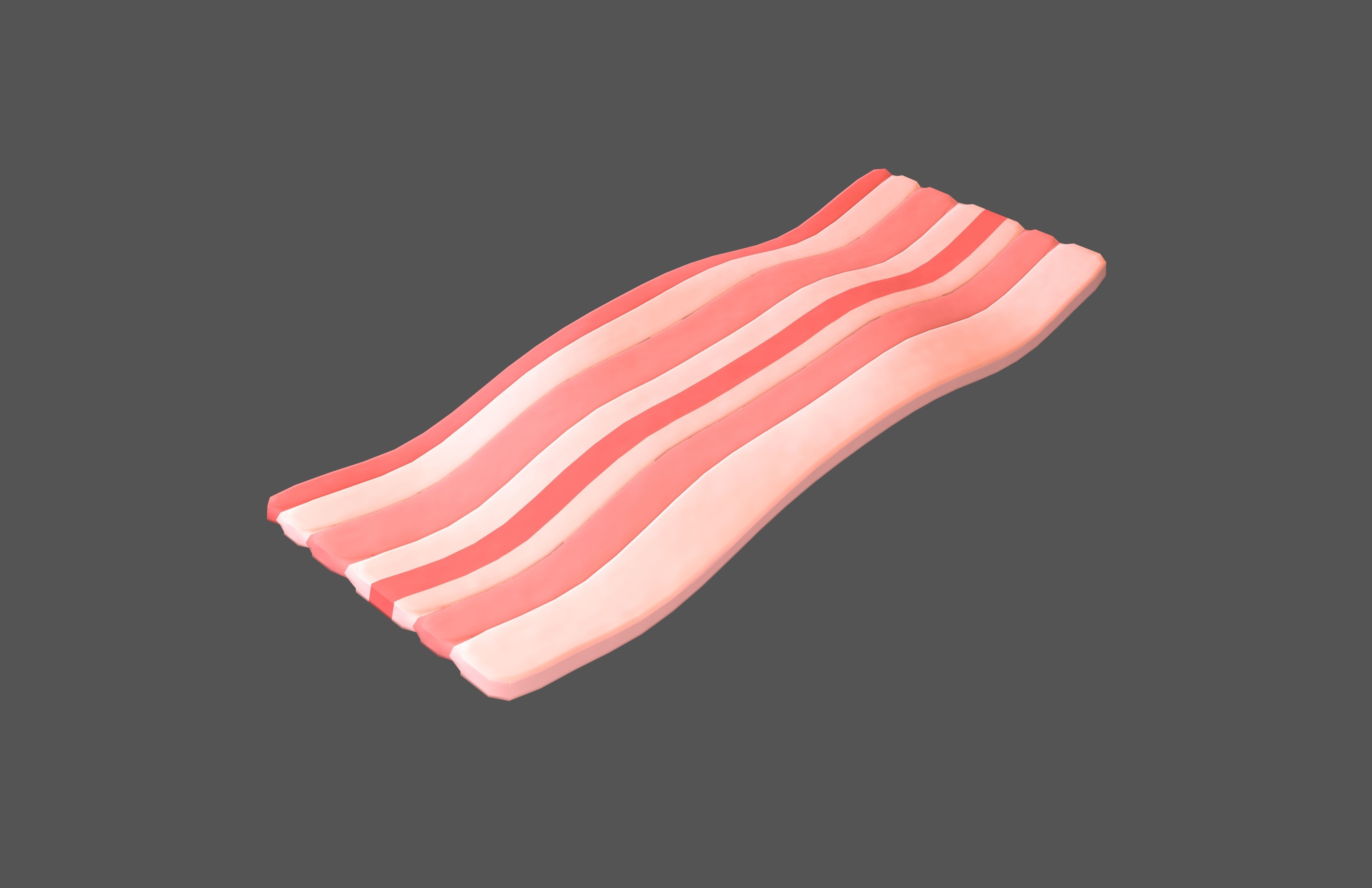 Cartoon Bacon V1 003 Low-poly 3D model_2