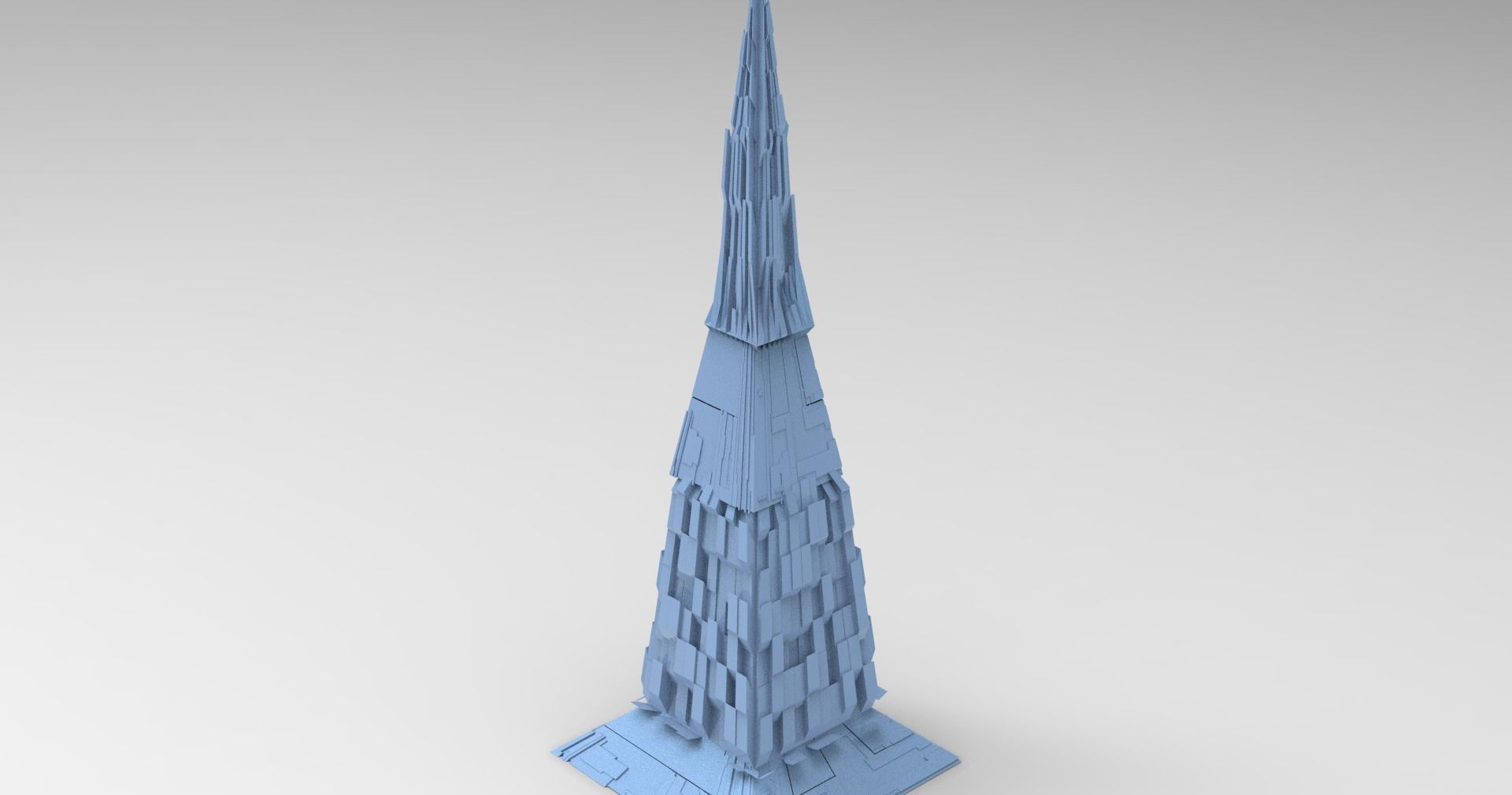 Karnak Sci fi Exterior temples Molten lava pyramid Low-poly 3D model_4